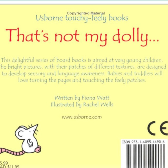 3/$20💕 Usborne That’s not my Dolly Touch/Feel Hardcover Book - Picture 2 of 2